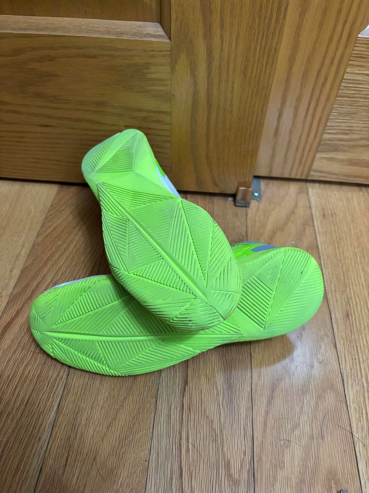 Size 7 Neon Yellow and Black Futsal Shoes