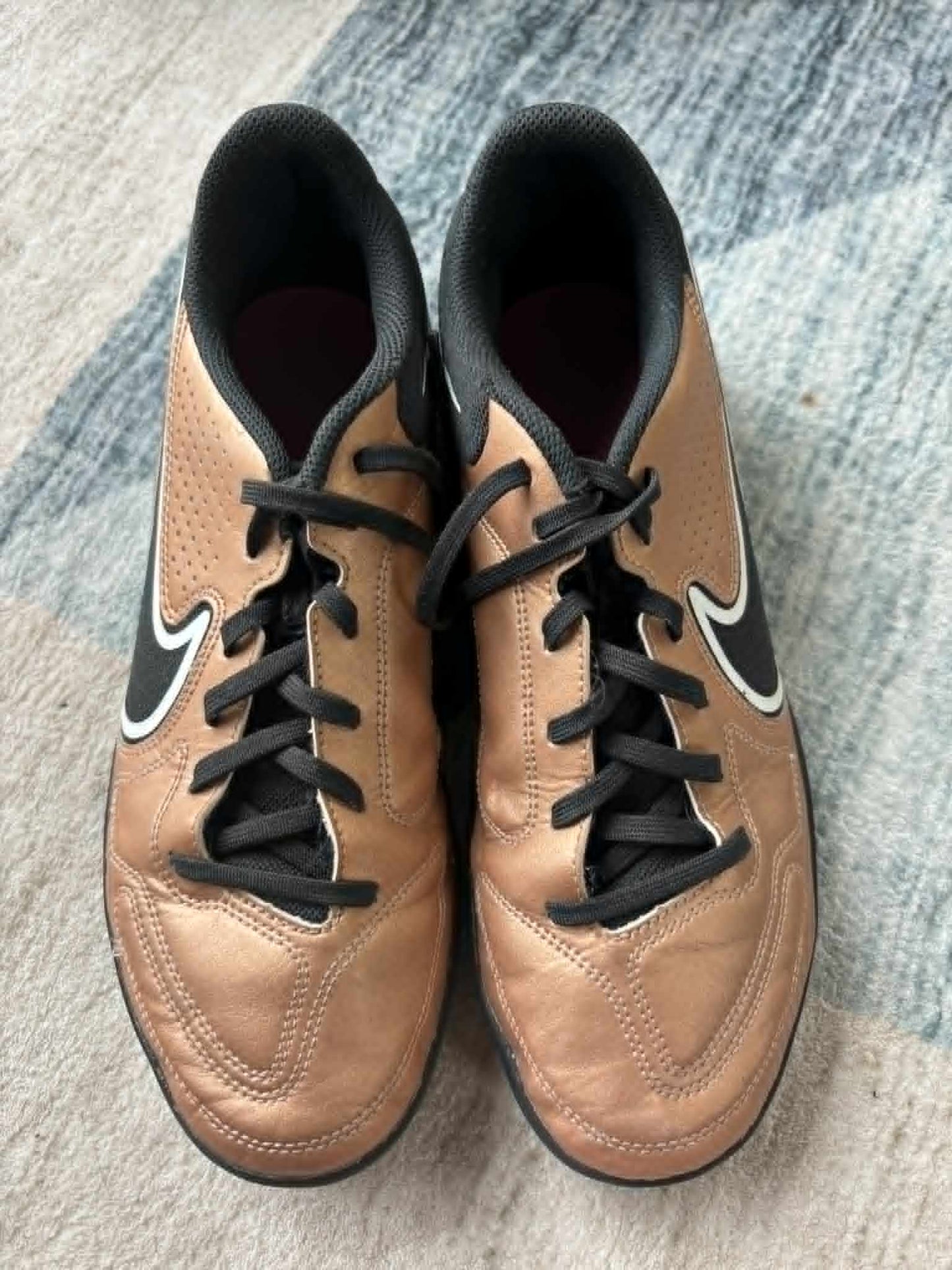 Size 8.5 Bronze and Black Futsal Shoes