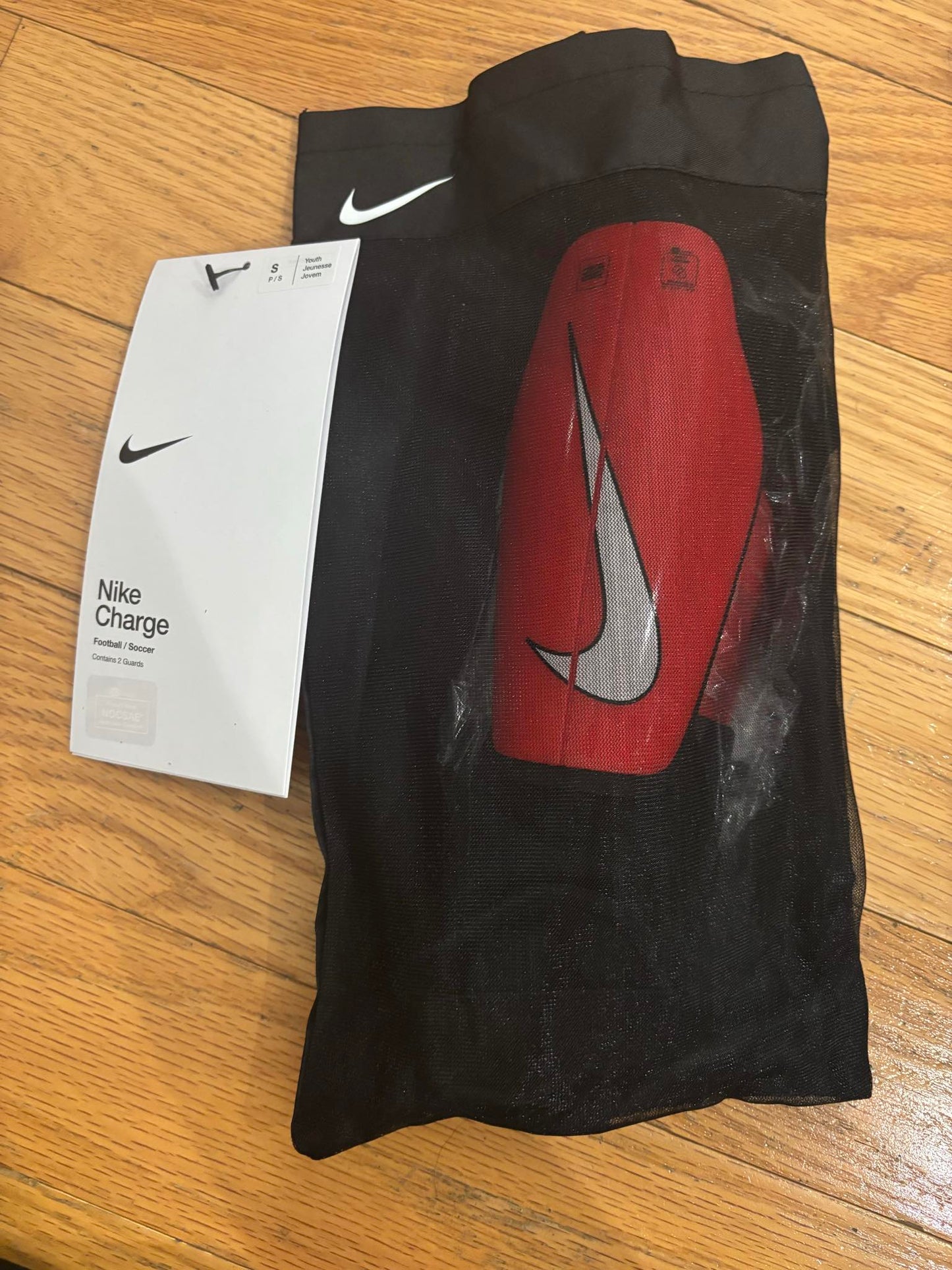 Nike Red Youth Small Shin Guards