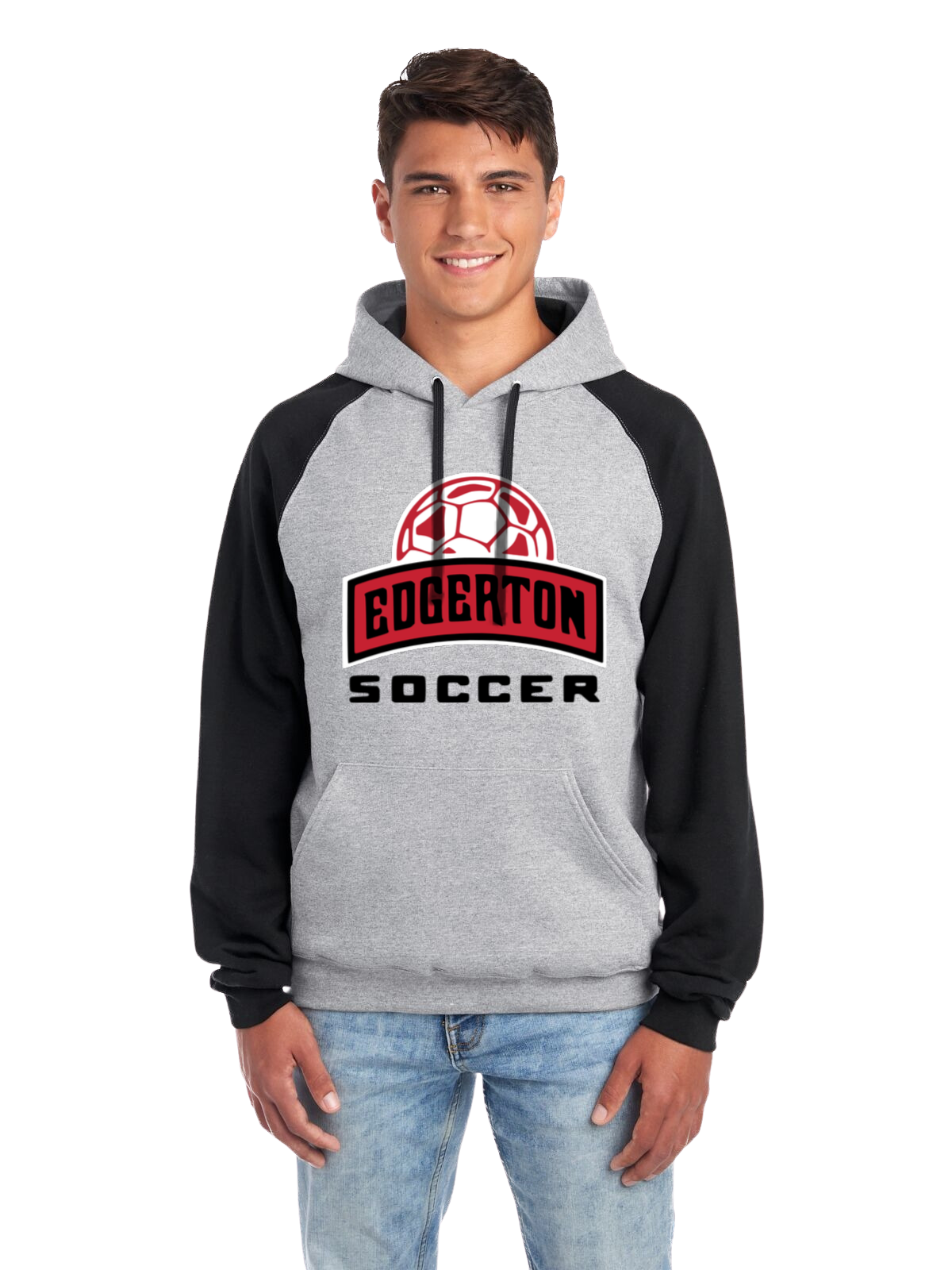 Adult Hooded Raglan Hooded Sweatshirt