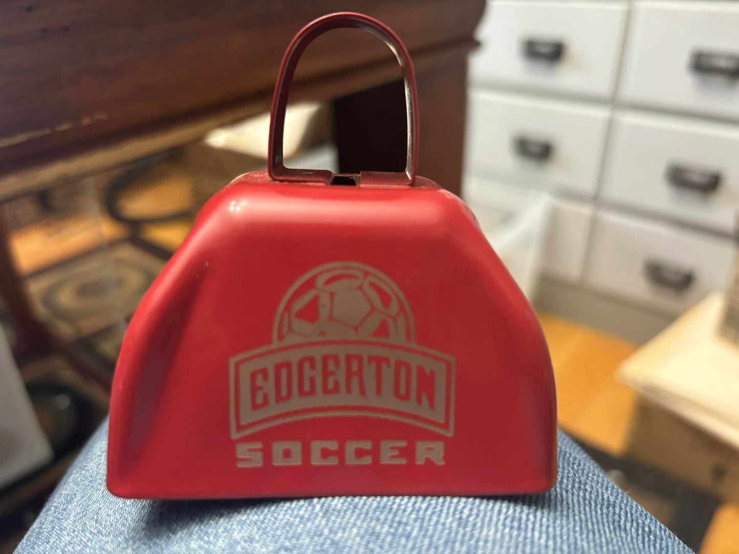 Red Laser Engraved Cowbell