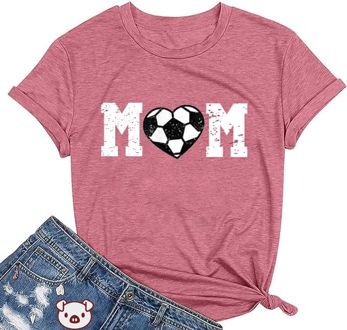 Mom Heart Soccer T-Shirt