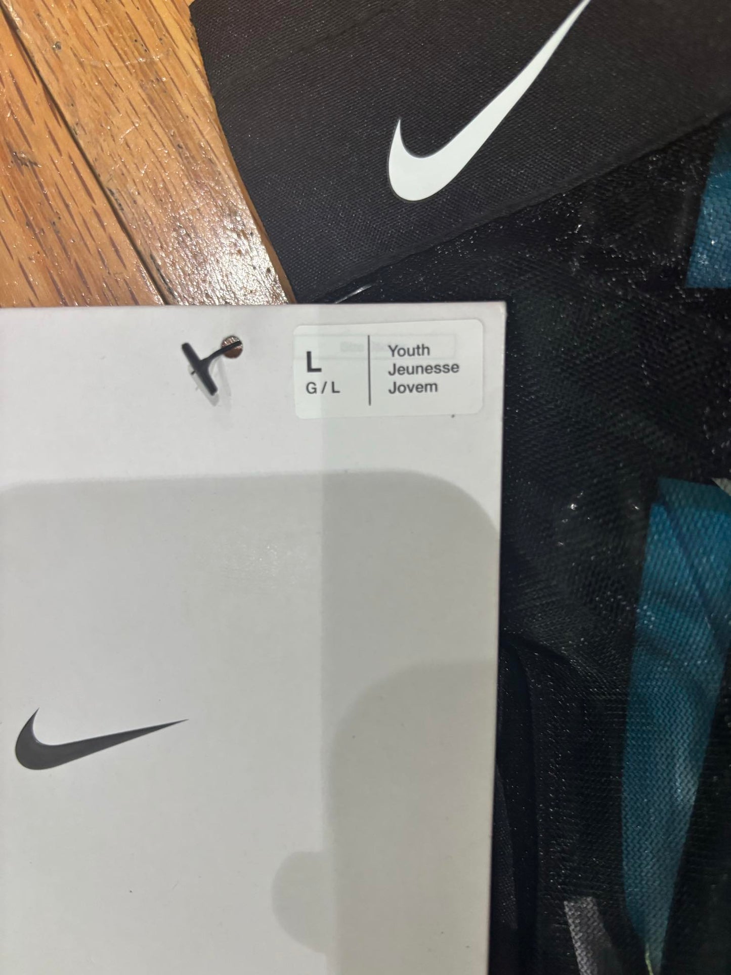 Nike Blue Youth Large Shin Guards