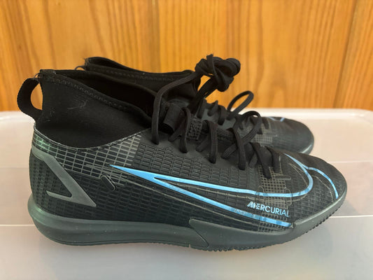 Size 3.5 Black and Blue Futsal Cleats