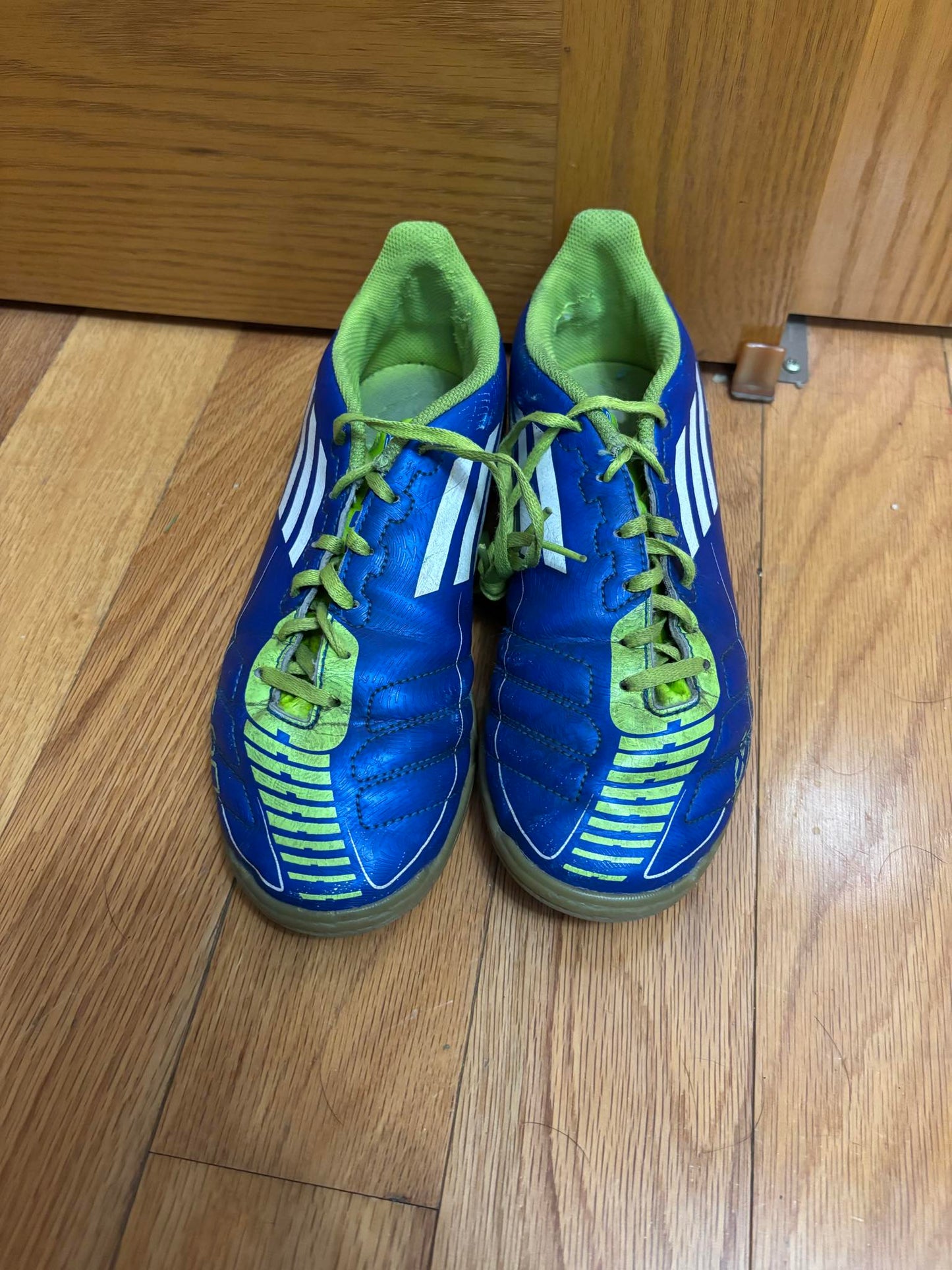 Size 5 Blue and Green Futsal Shoes