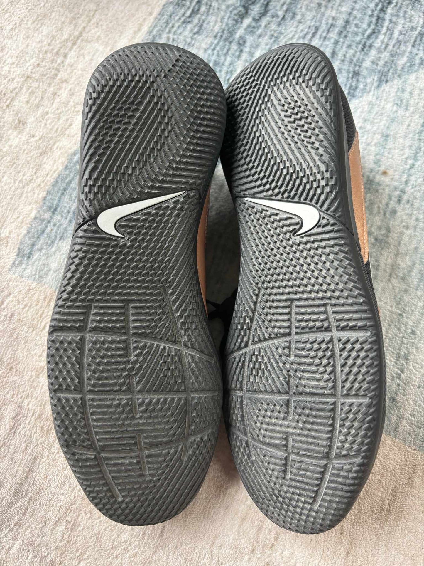 Size 8.5 Bronze and Black Futsal Shoes