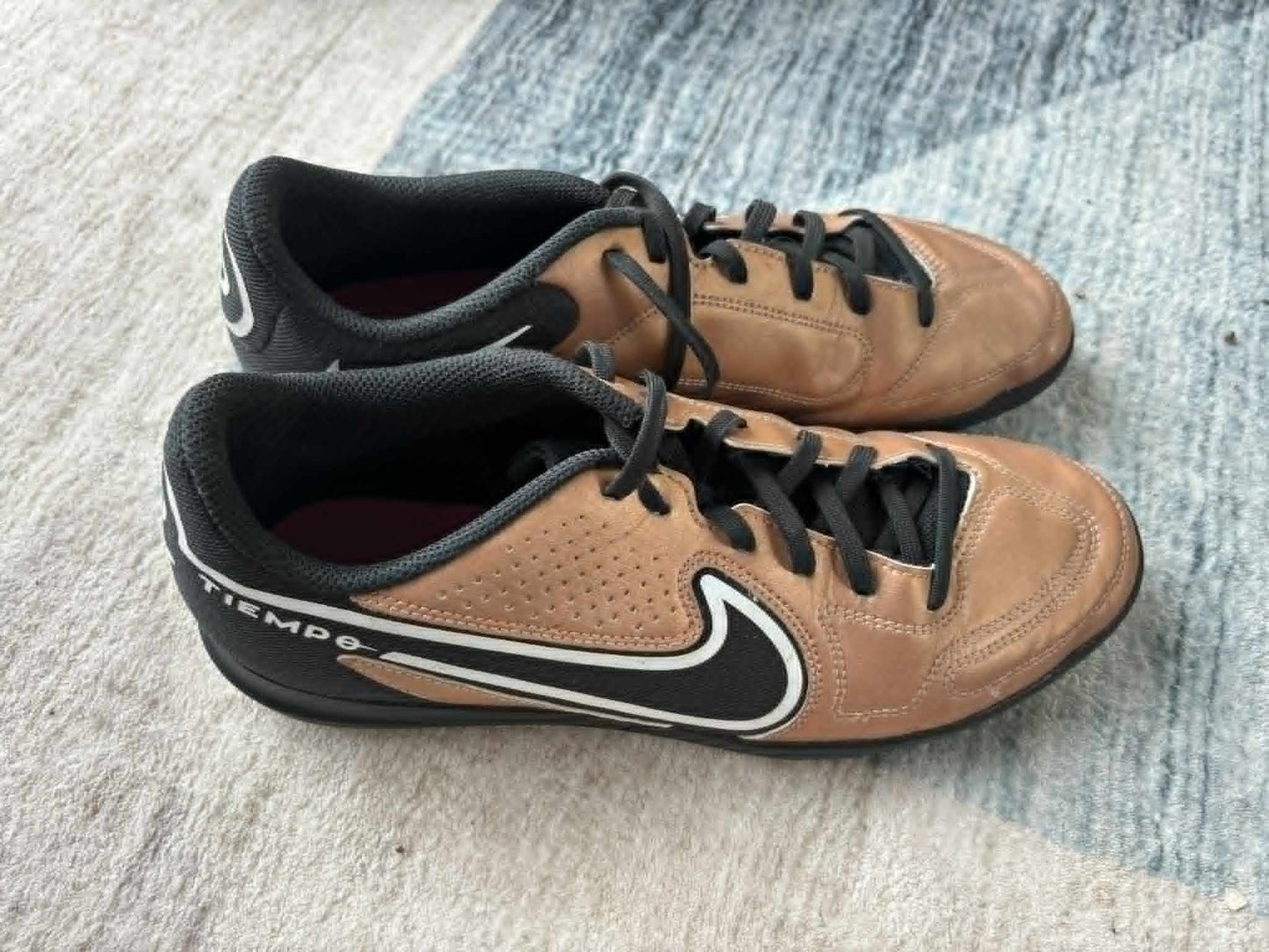 Size 8.5 Bronze and Black Futsal Shoes