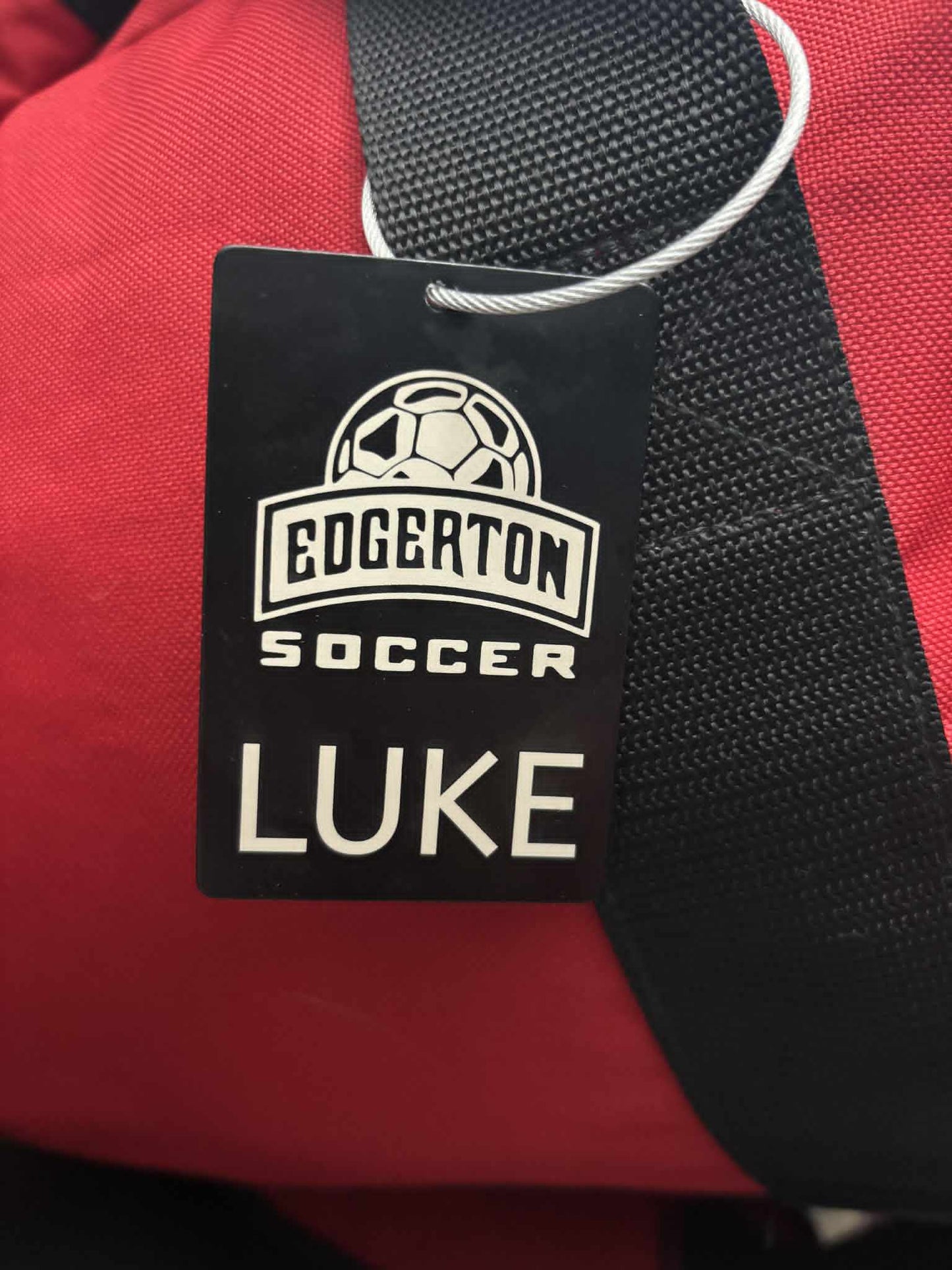 Red or Black Personalized Aluminum Engraved Tag