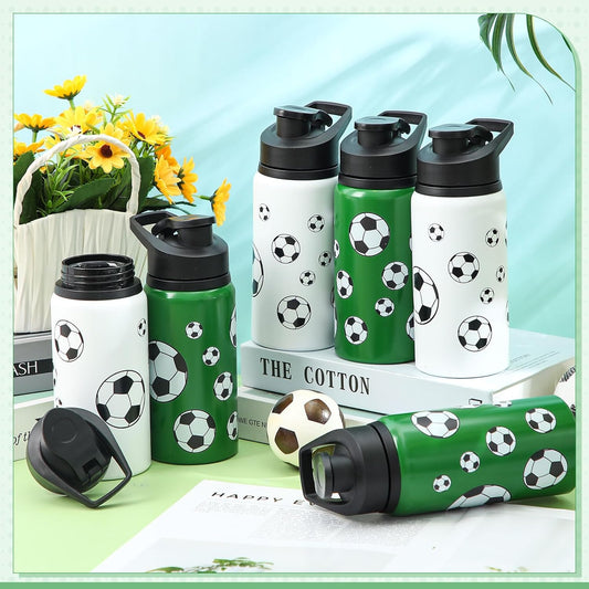 Aluminum Soccer Water Bottle with Snap Lids, 17 oz