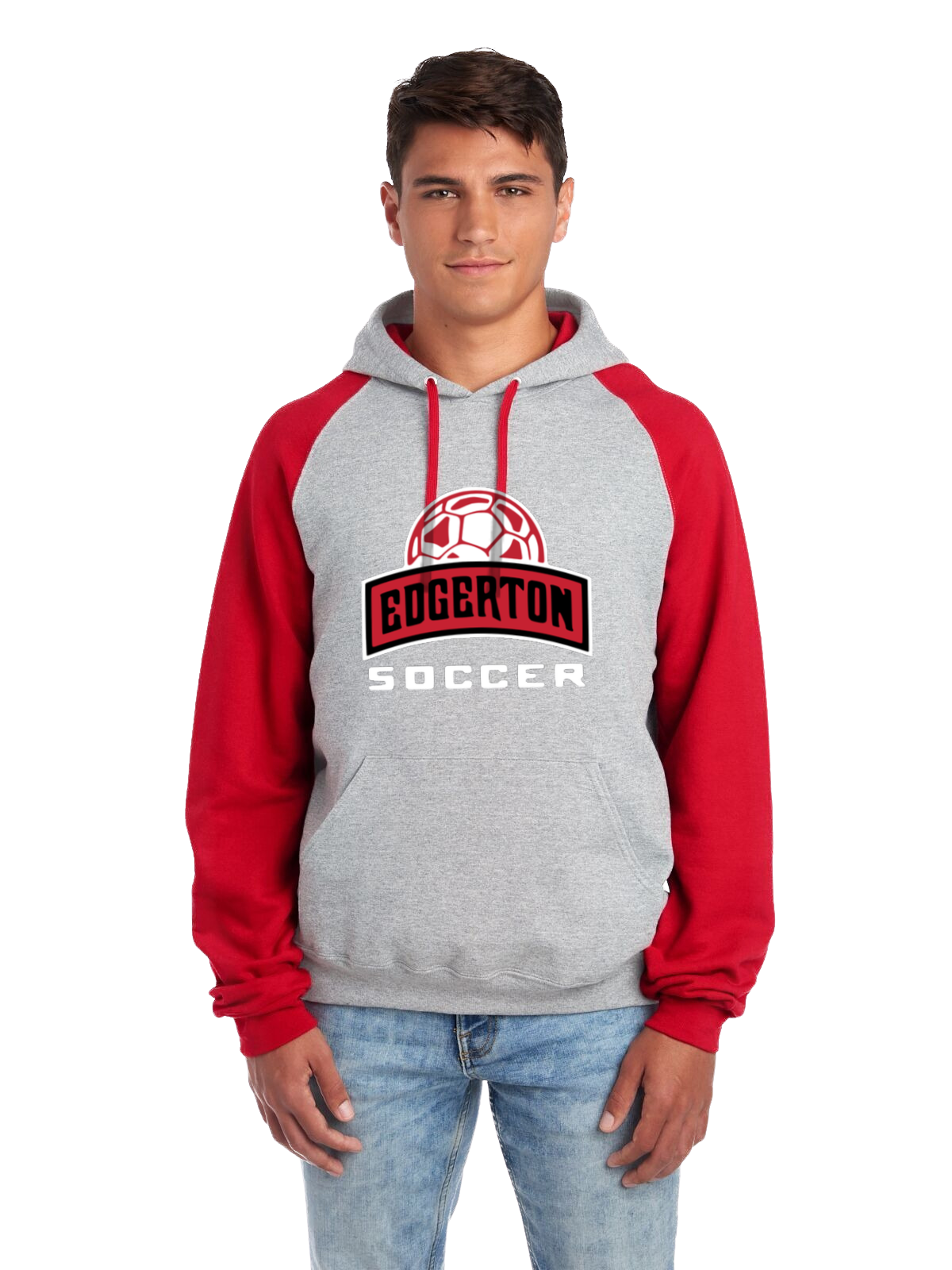 Adult Hooded Raglan Hooded Sweatshirt