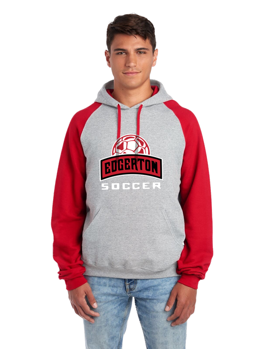 Adult Hooded Raglan Hooded Sweatshirt