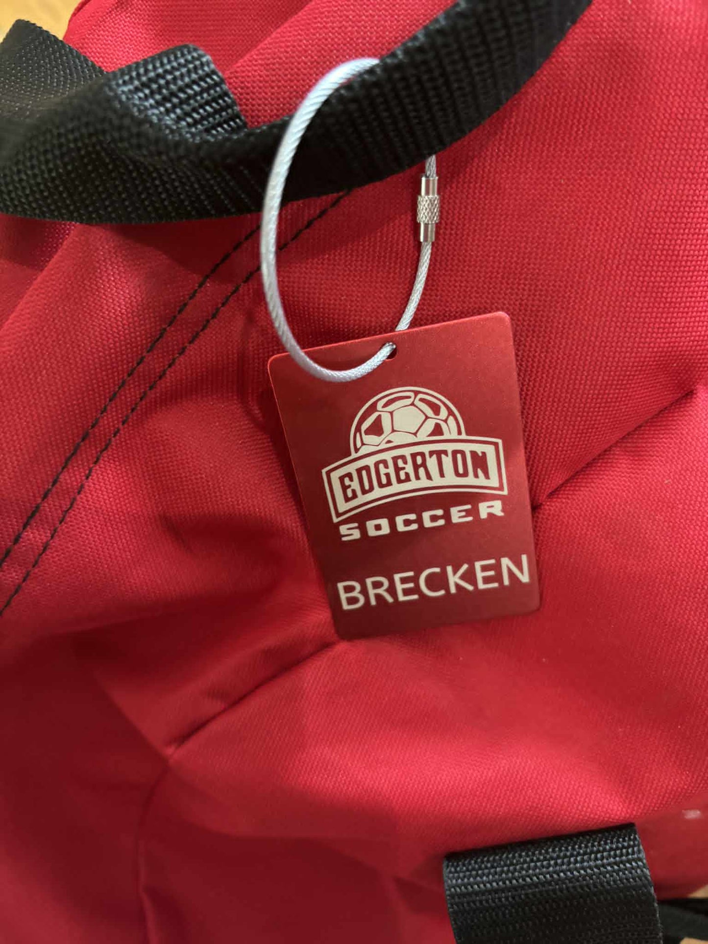 Red or Black Personalized Aluminum Engraved Tag